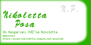 nikoletta posa business card